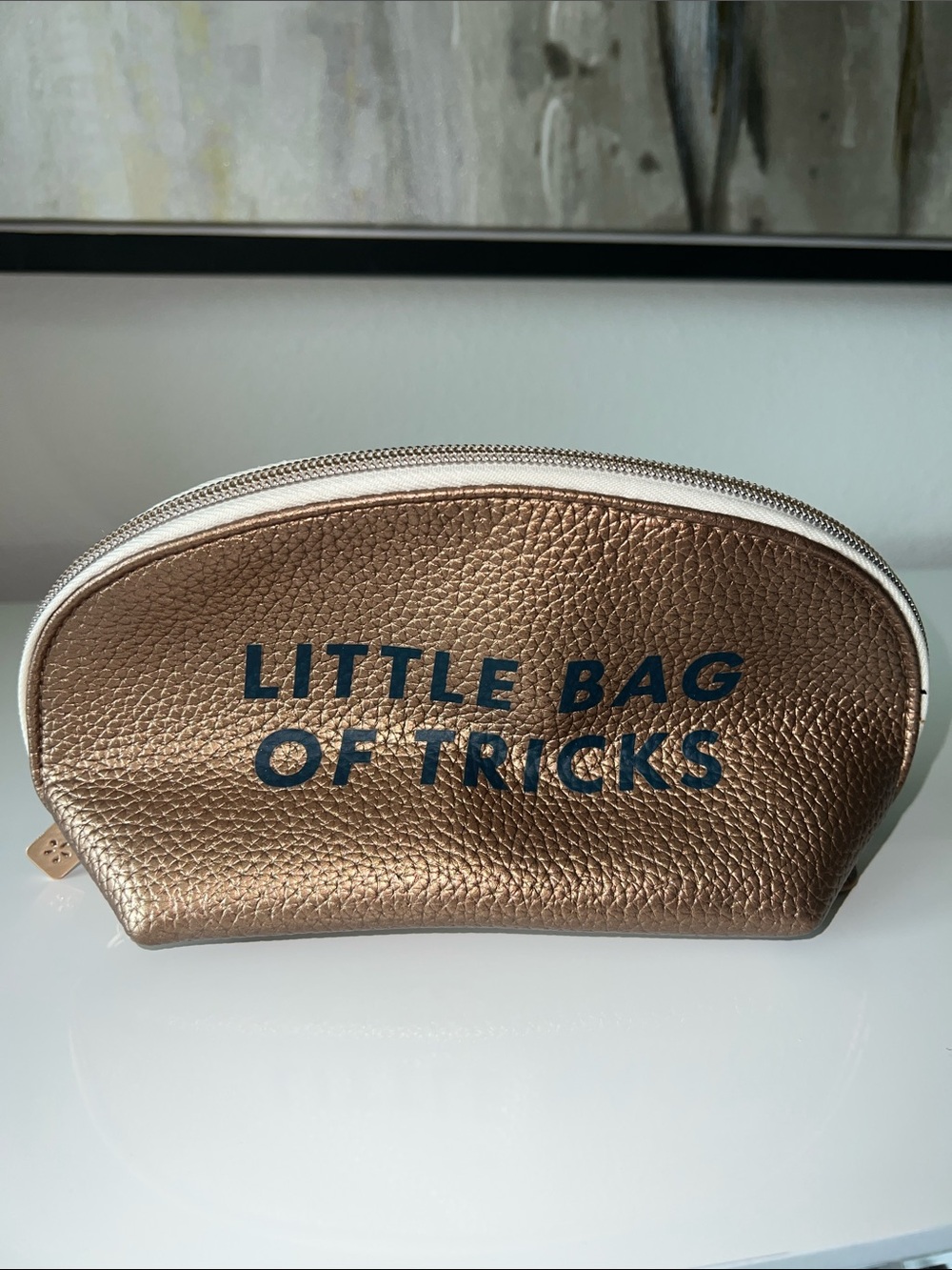Metallic Rose Gold Cosmetic Pouch - "Little Bag of Tricks"